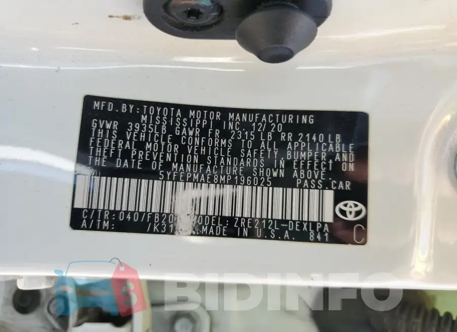 5YFEPMAE8MP196025 Photo# 13