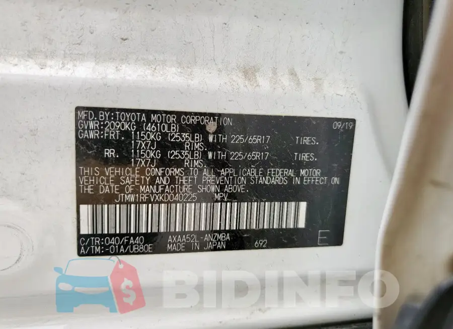 JTMW1RFVXKD040225 Photo# 13