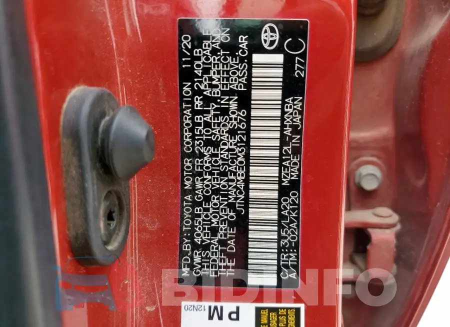JTNC4MBE0M3121676 Photo# 12
