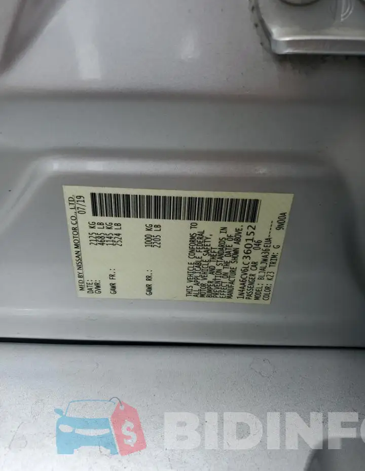 1N4AA6CV6LC360152 Photo# 12