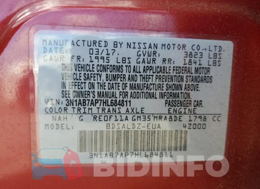 3N1AB7AP7HL684811 Photo# 12