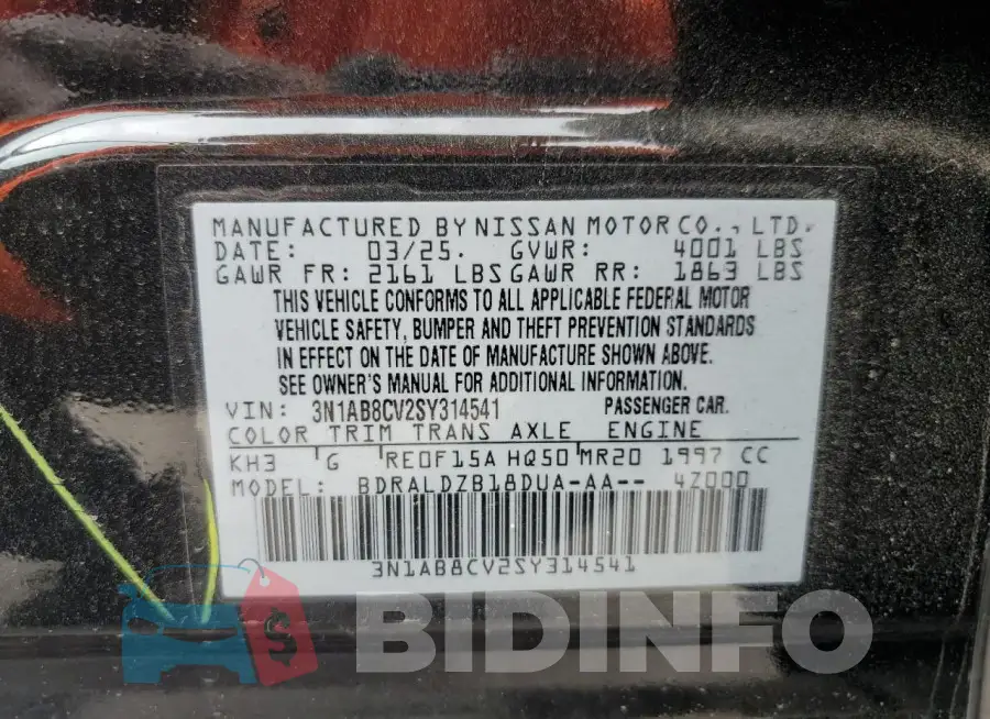 3N1AB8CV2SY314541 Photo# 13