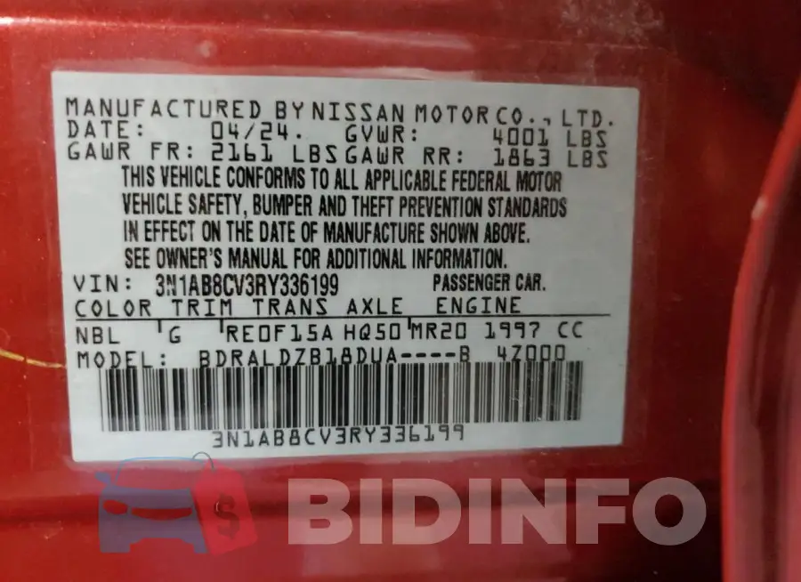 3N1AB8CV3RY336199 Photo# 13