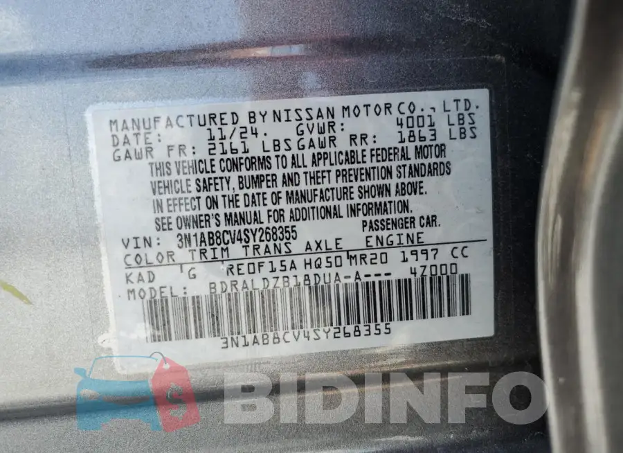 3N1AB8CV4SY268355 Photo# 12