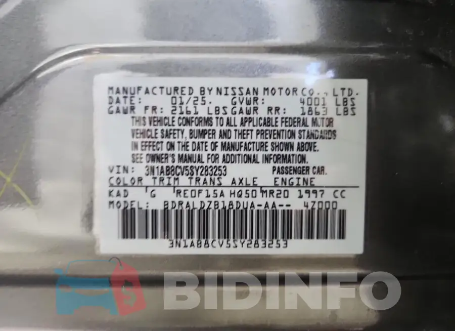 3N1AB8CV5SY283253 Photo# 12
