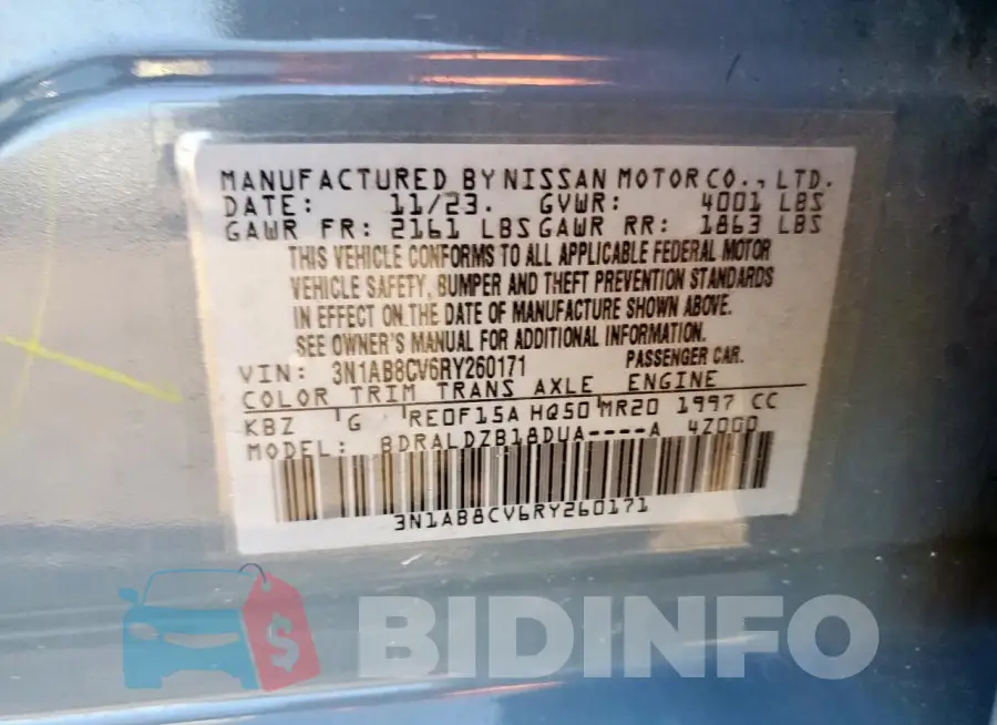 3N1AB8CV6RY260171 Photo# 13