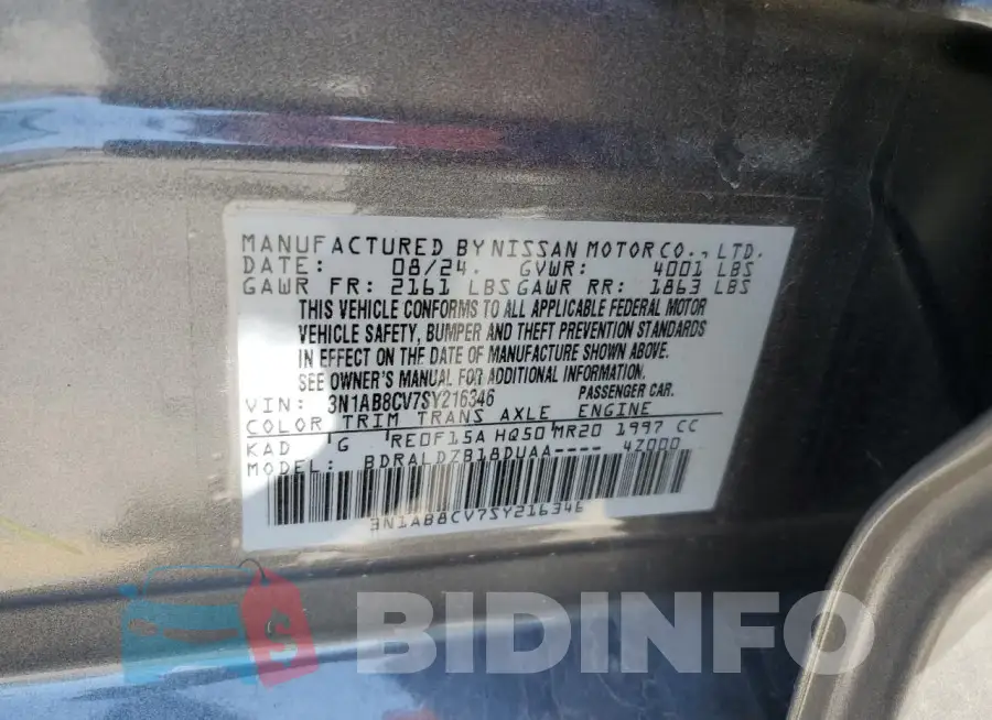 3N1AB8CV7SY216346 Photo# 12