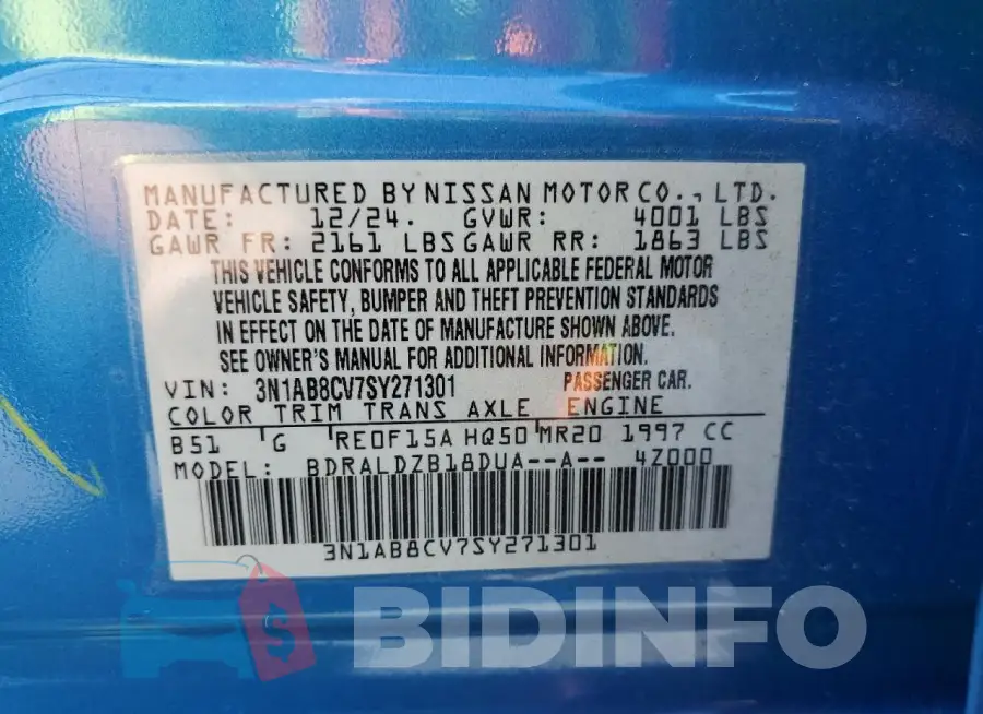 3N1AB8CV7SY271301 Photo# 12