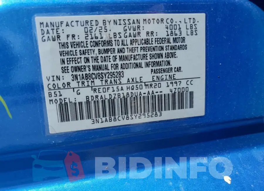 3N1AB8CV8SY295283 Photo# 12