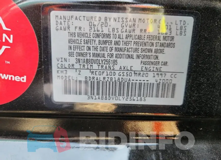 3N1AB8DV0LY256185 Photo# 13