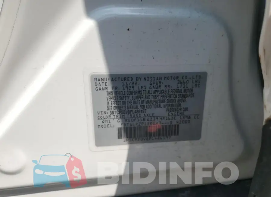 3N1CP5BV8PL486197 Photo# 13