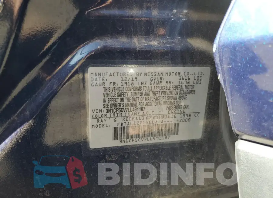 3N1CP5CV7LL491187 Photo# 13