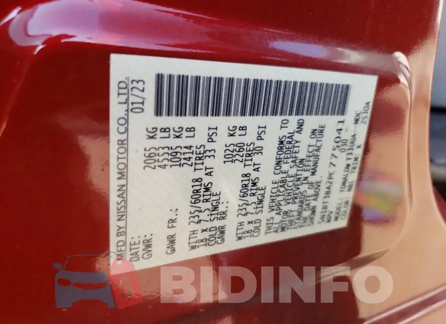 5N1BT3BA2PC775041 Photo# 14