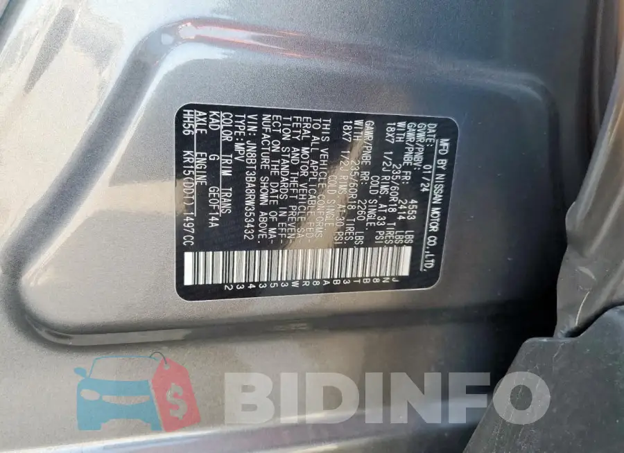 JN8BT3BA8RW353432 Photo# 12