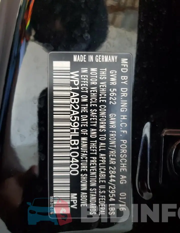 WP1AB2A59HLB10400 Photo# 12