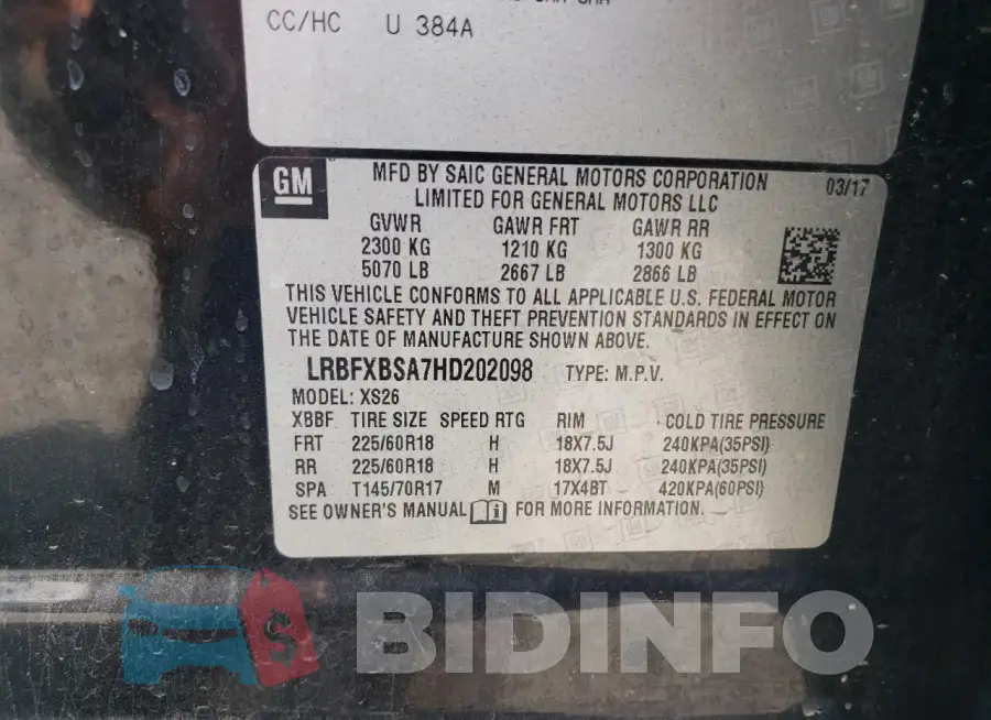 LRBFXBSA7HD202098 Photo# 13