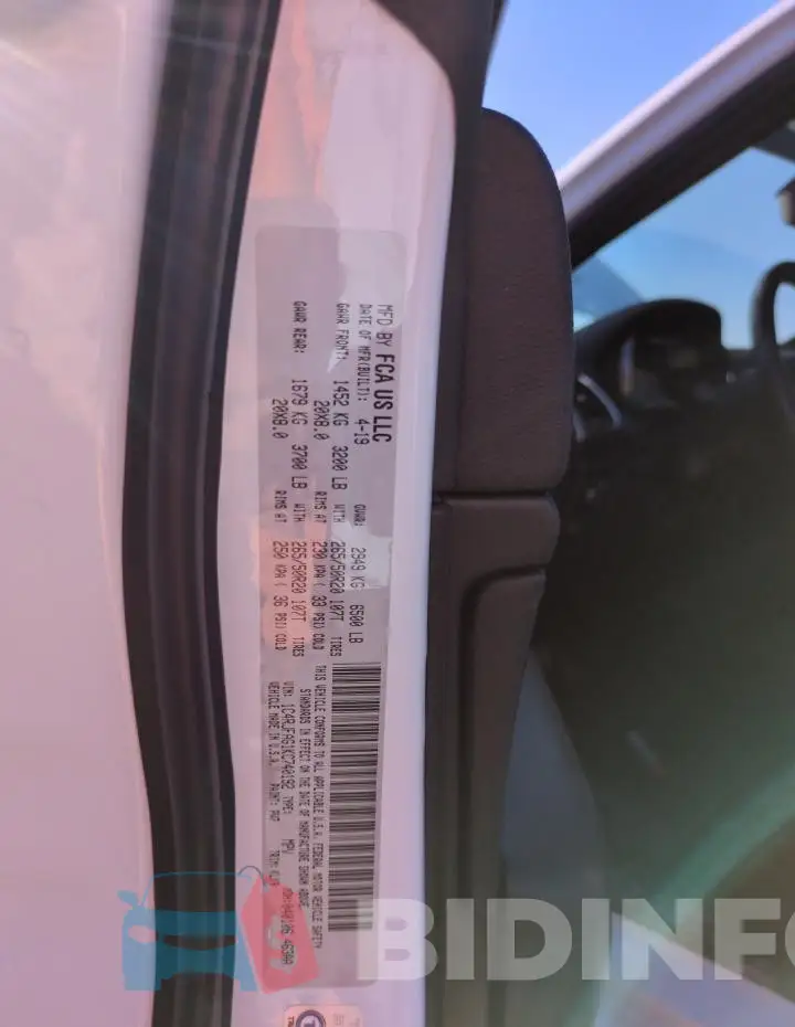 1C4RJFAG1KC740192 Photo# 13