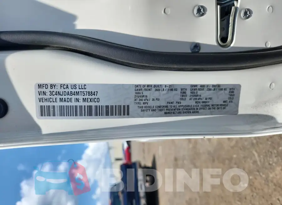 3C4NJDAB4MT578847 Photo# 13