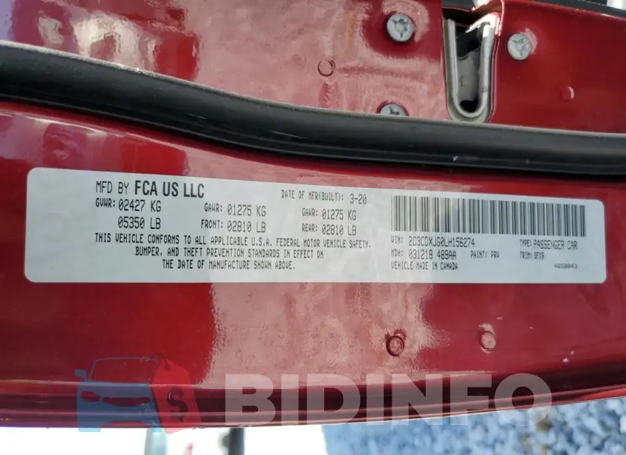 2C3CDXJG0LH156274 Photo# 13