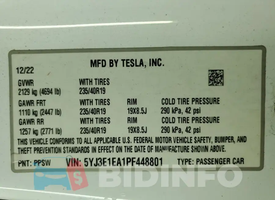 5YJ3E1EA1PF448801 Photo# 12