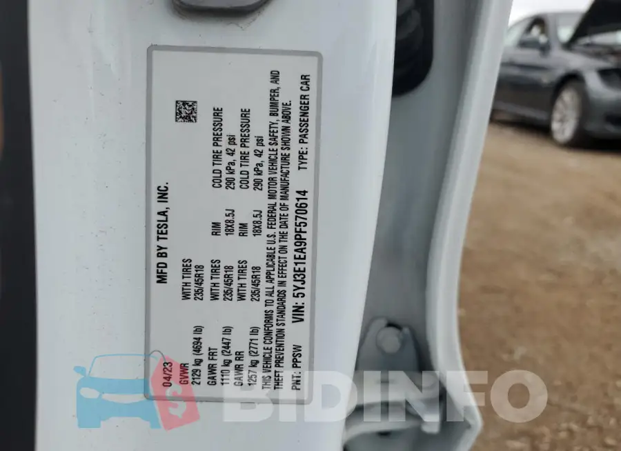 5YJ3E1EA9PF570614 Photo# 13