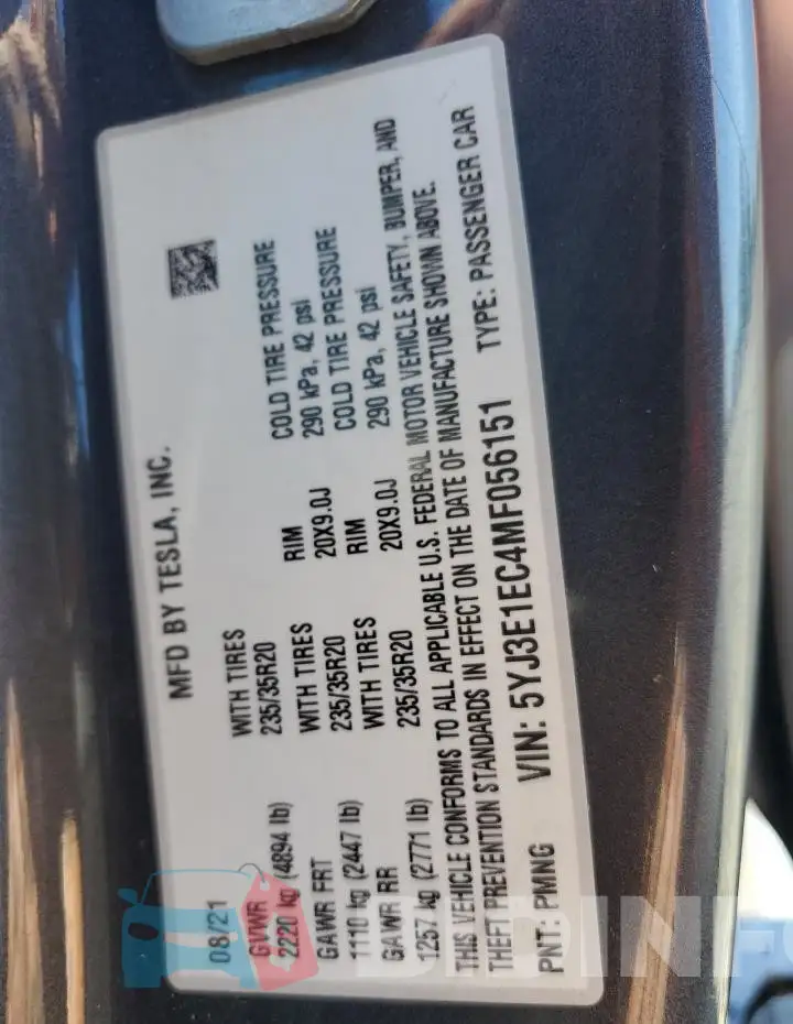 5YJ3E1EC4MF056151 Photo# 12