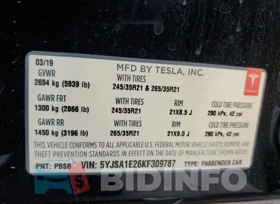 5YJSA1E26KF309787 Photo# 12