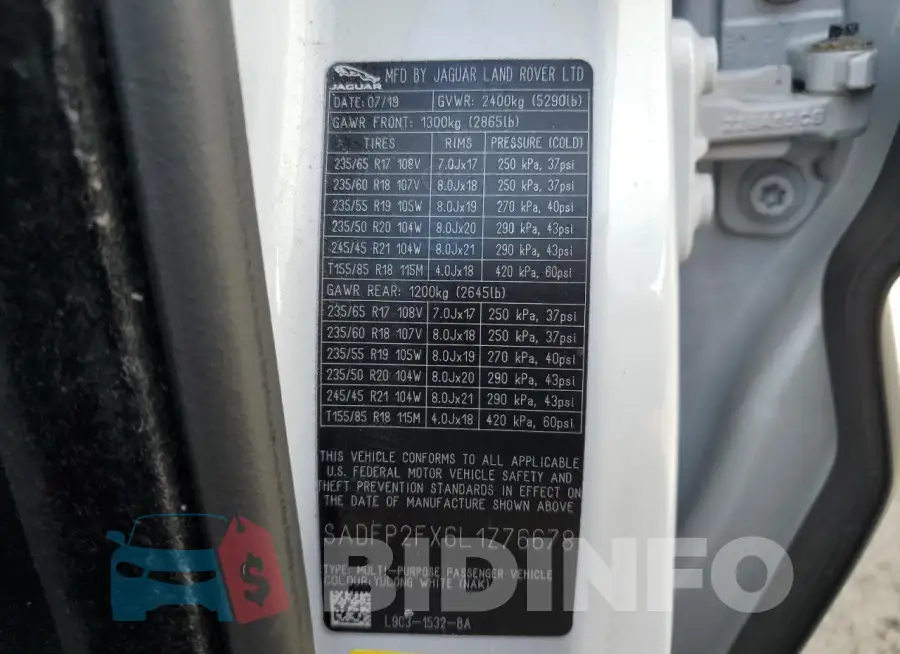 SADFP2FX6L1Z76678 Photo# 13