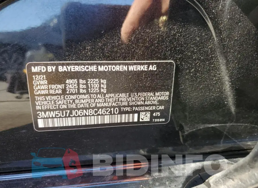 3MW5U7J06N8C46210 Photo# 12