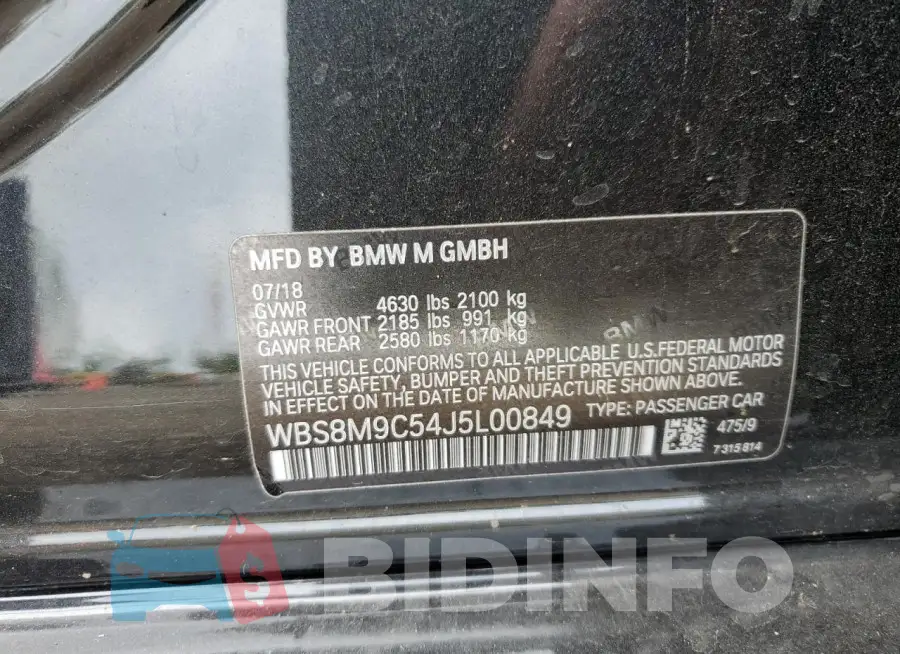 WBS8M9C54J5L00849 Photo# 12