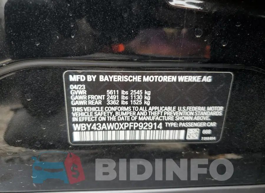 WBY43AW0XPFP92914 Photo# 13