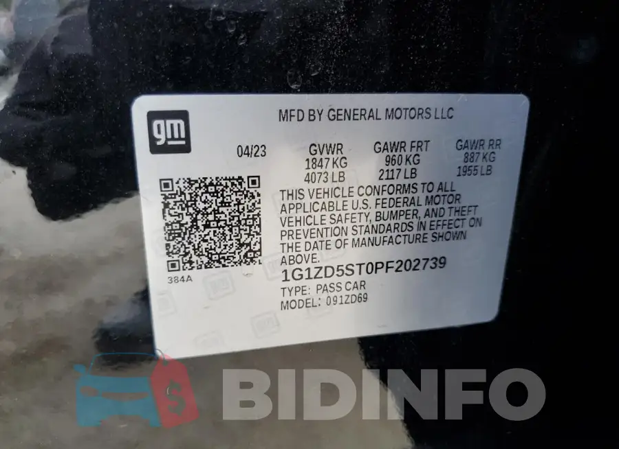 1G1ZD5ST0PF202739 Photo# 12