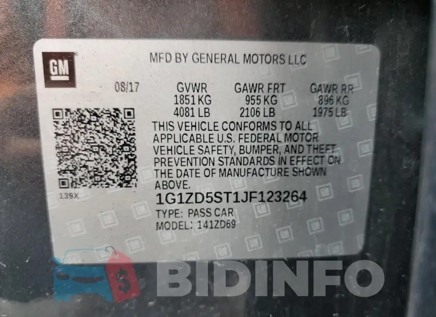 1G1ZD5ST1JF123264 Photo# 12