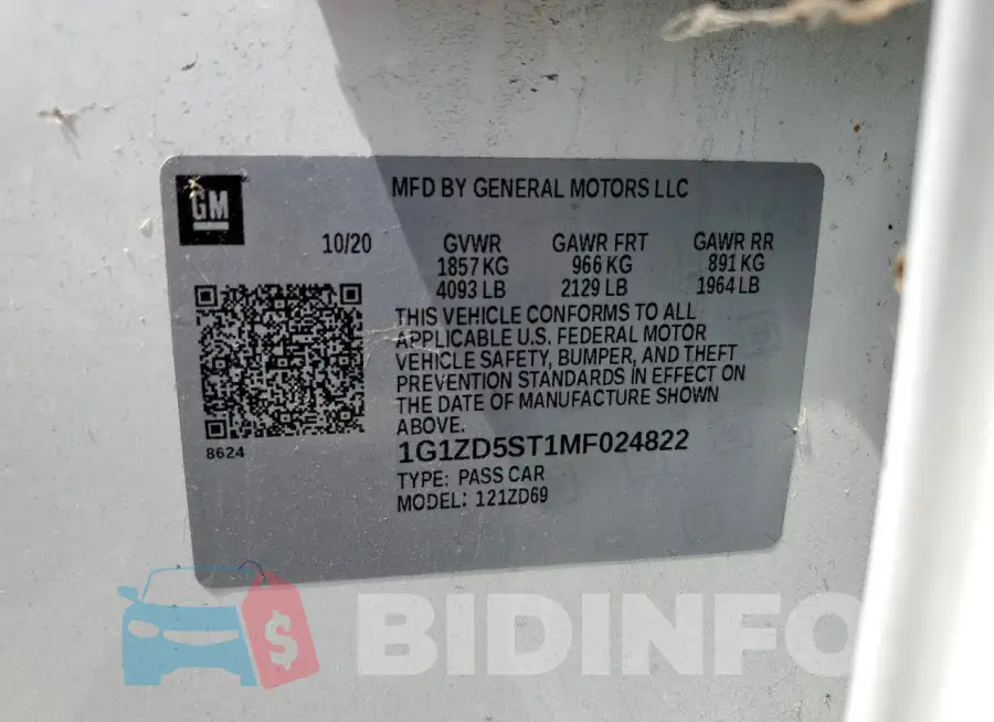 1G1ZD5ST1MF024822 Photo# 12