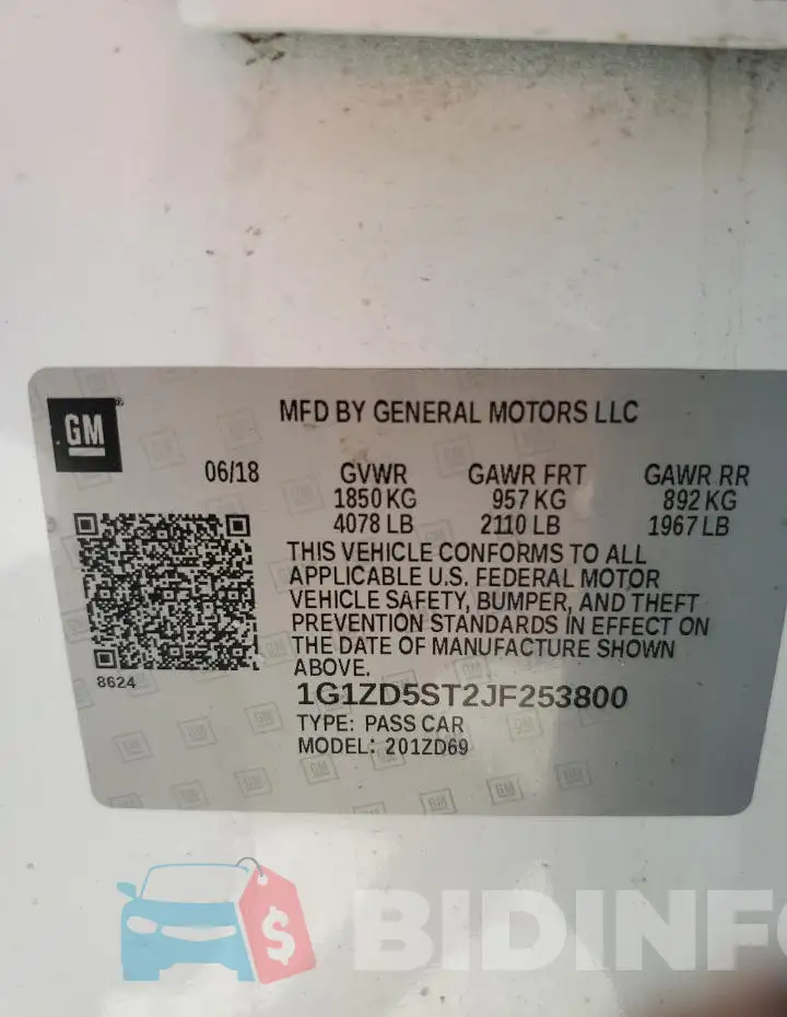1G1ZD5ST2JF253800 Photo# 12