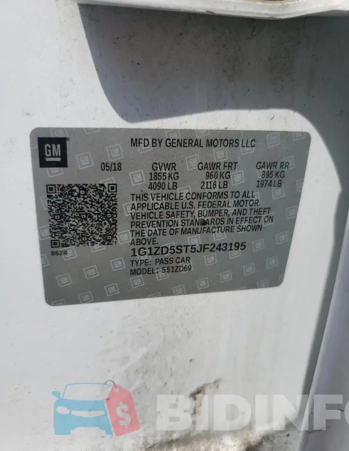 1G1ZD5ST5JF243195 Photo# 12