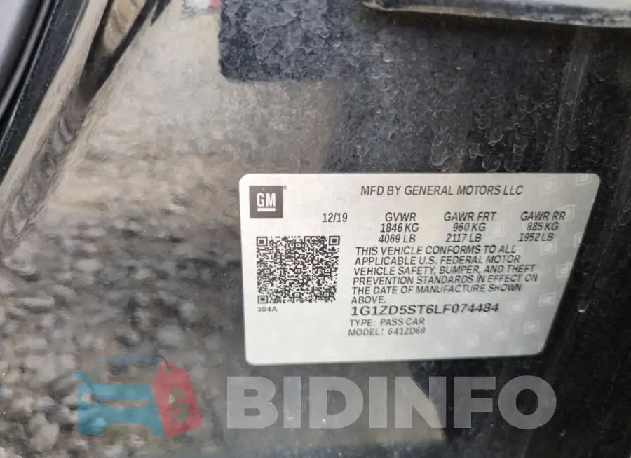1G1ZD5ST6LF074484 Photo# 12