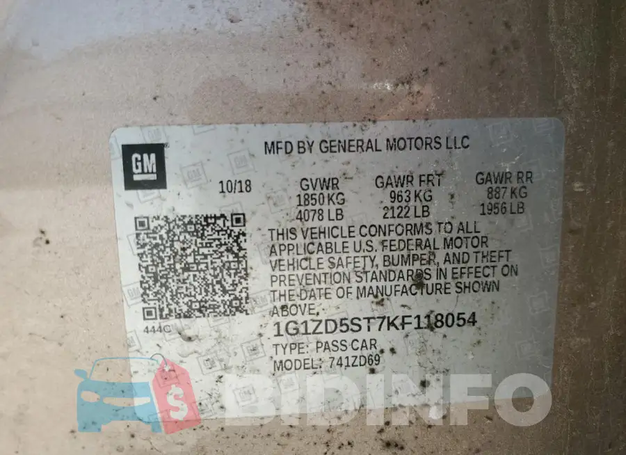 1G1ZD5ST7KF118054 Photo# 12