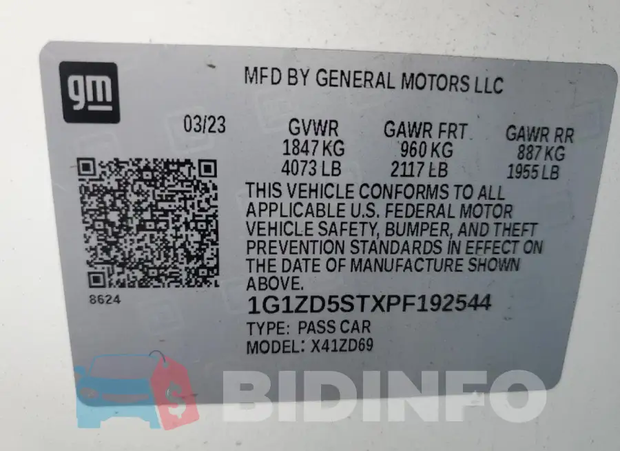1G1ZD5STXPF192544 Photo# 13