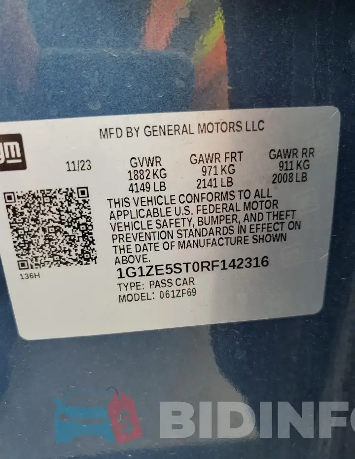 1G1ZE5ST0RF142316 Photo# 12