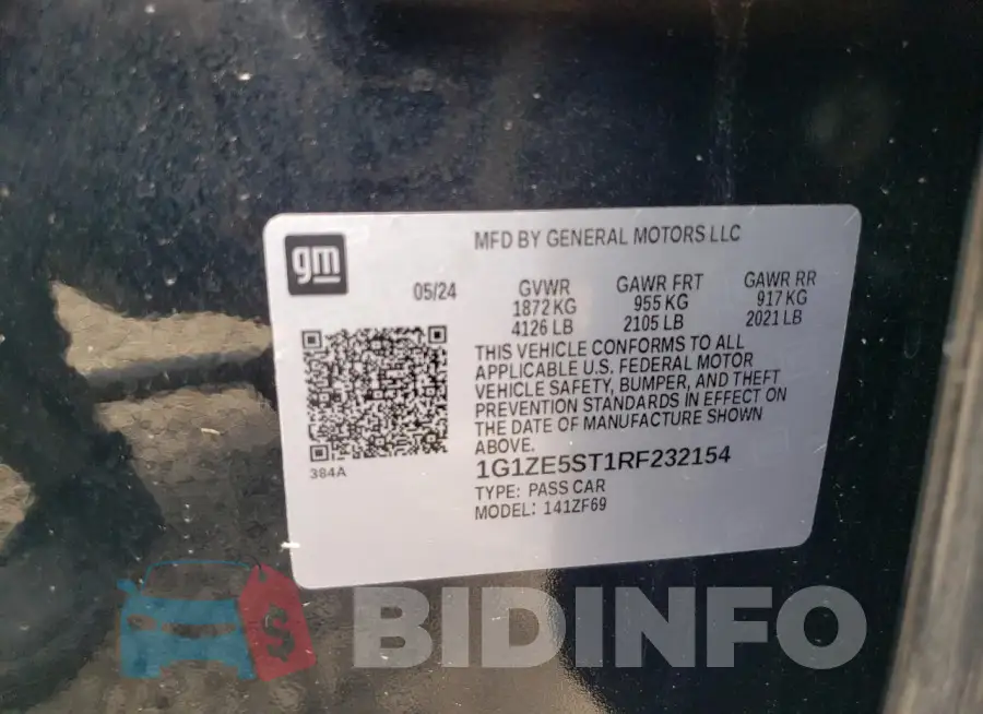 1G1ZE5ST1RF232154 Photo# 12