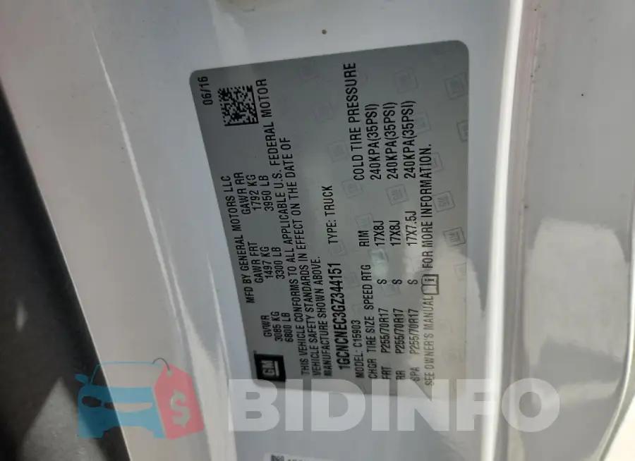 1GCNCNEC3GZ344151 Photo# 12