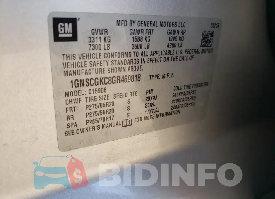 1GNSCGKC8GR469818 Photo# 13