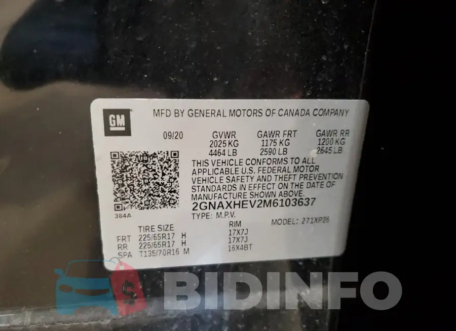 2GNAXHEV2M6103637 Photo# 13