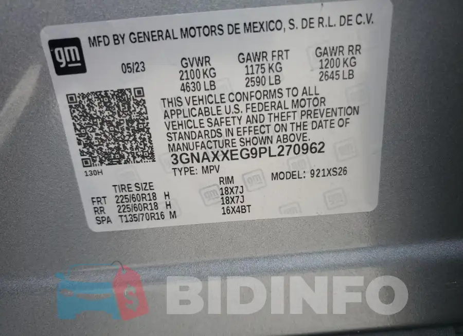 3GNAXXEG9PL270962 Photo# 14