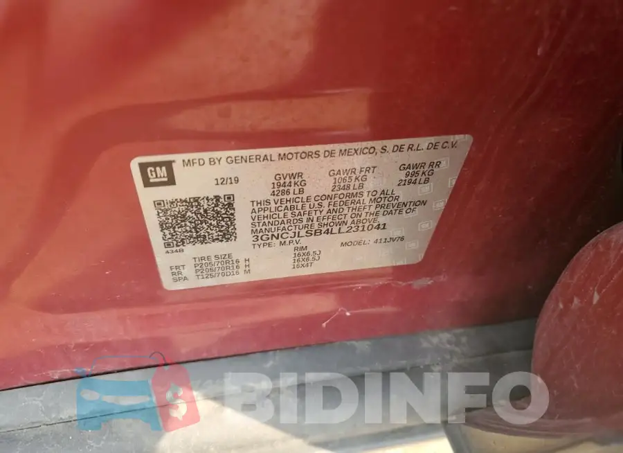 3GNCJLSB4LL231041 Photo# 12