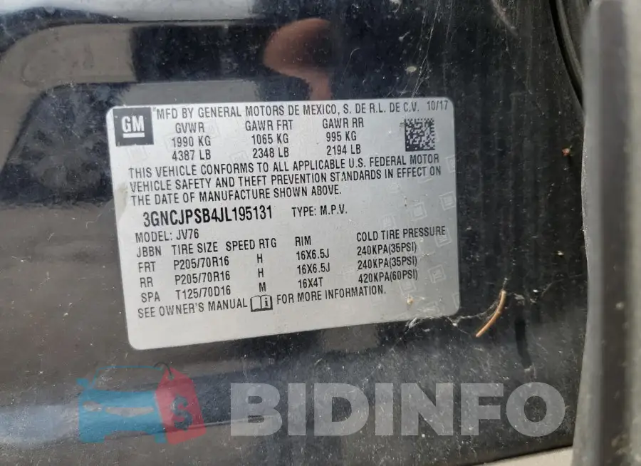 3GNCJPSB4JL195131 Photo# 13