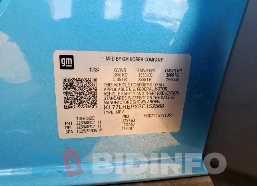 KL77LHEPXSC152568 Photo# 13