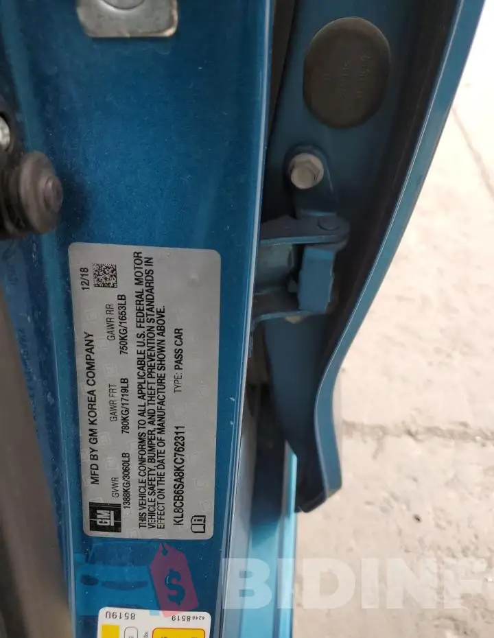 KL8CB6SA8KC762311 Photo# 13