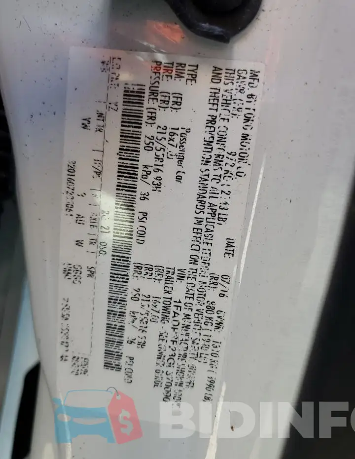 1FADP3F23GL370090 Photo# 13